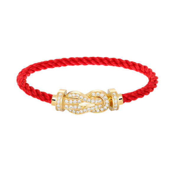 <ORIELL>CHANCE LARGE 8 FIGURE BUCKLE FULLDIAMOND BRACELET GOLD