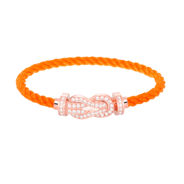 <ORIELL>CHANCE LARGE 8 FIGURE BUCKLE FULL DIAMOND BRACELET ROSE GOLD