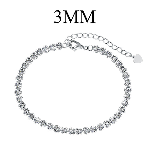 <ORIELL>Ornate  Sparkling Round Cut Daily Bracelet
