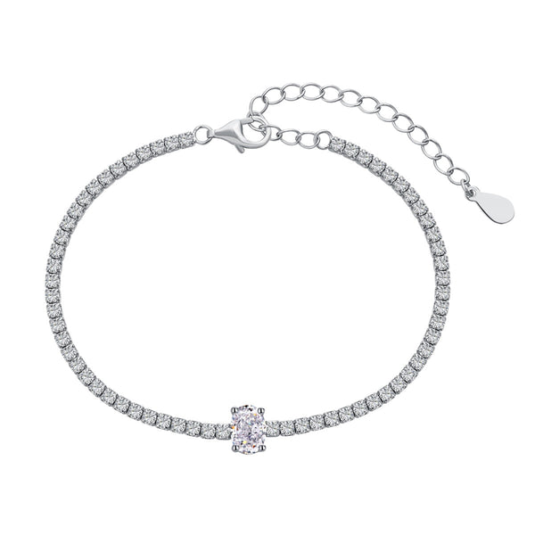 <ORIELL>0.75 Carat Exquisite Oval Cut Daily Bracelet
