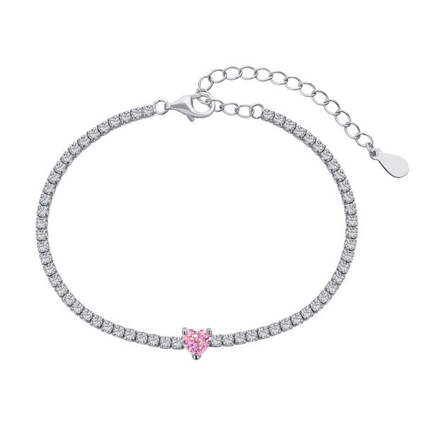<ORIELL>0.5 Carat Elegant Romantic Heart Shape Lover Bracelet