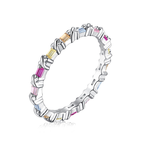 <ORIELL>Charming Colorful Round Cut Daily Ring