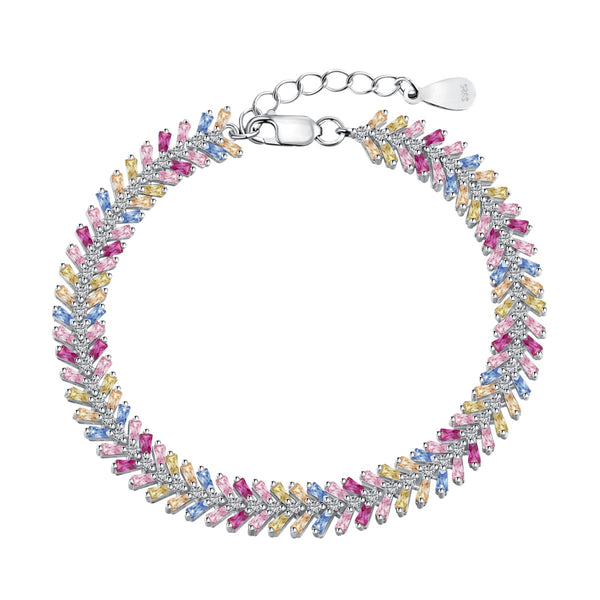 <ORIELL>Dainty Radiant Emerald Cut Daily Bracelet