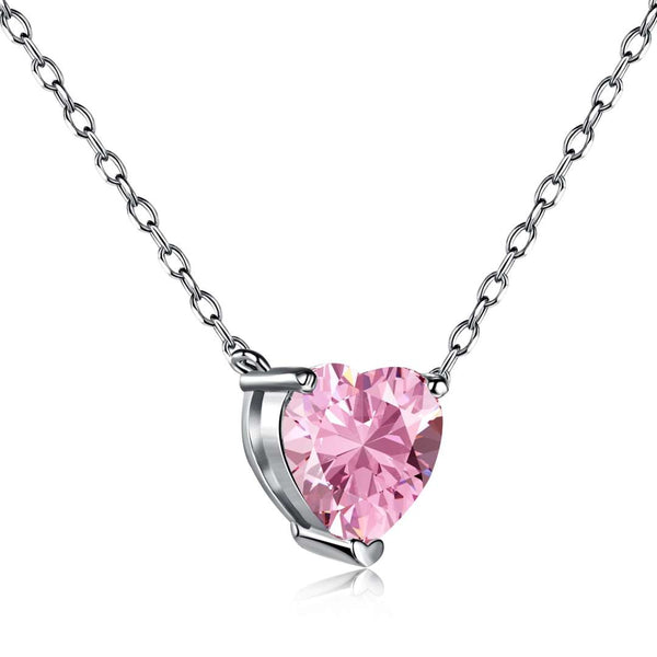 <ORIELL>Heart Shape Main Stone Pendant Collarbone Necklace