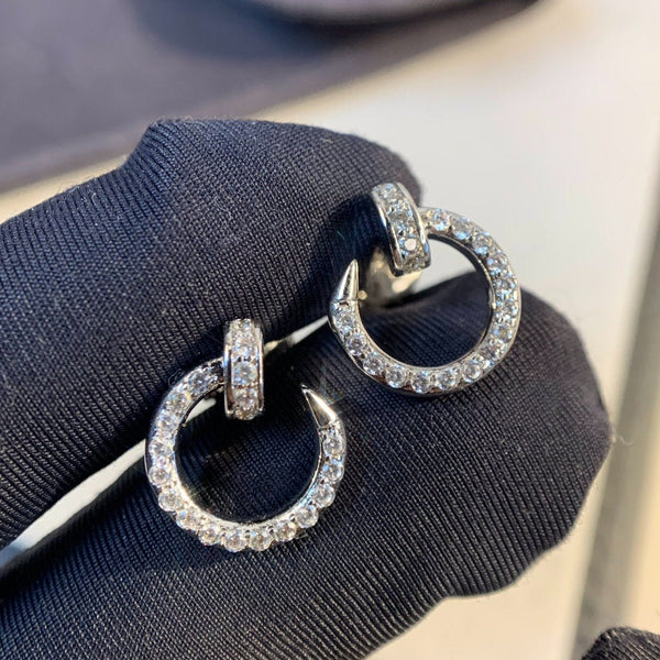 <ORIELL>JUSTE EARRINGS SILVER DIAMONDS
