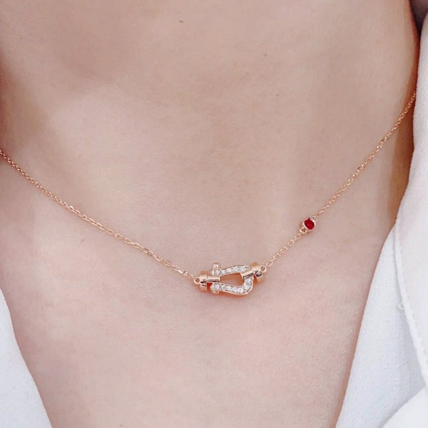 <ORIELL>FORCE 10 DIAMOND PINK GOLD NECKLACE