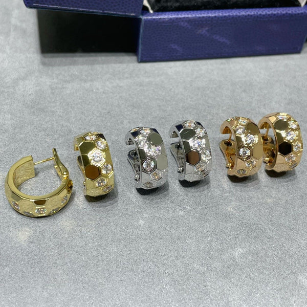 <ORIELL>BEE LOVE DIAMOND HOOP EARRINGS