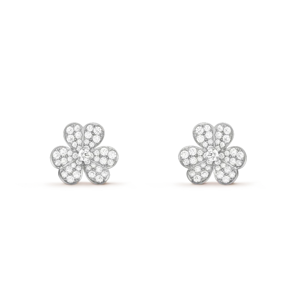 <ORIELL>CLOVER COMOS DIAMOND EARRINGS SILVER