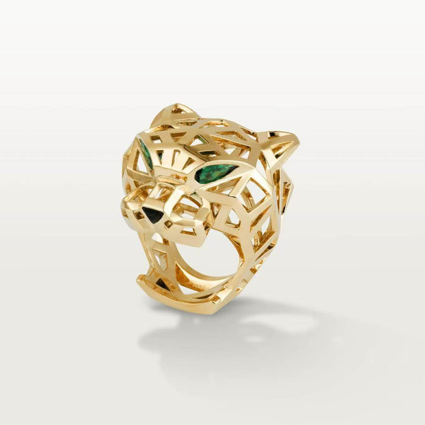 <ORIELL>HOLLOW LEOPARD HEAD RING