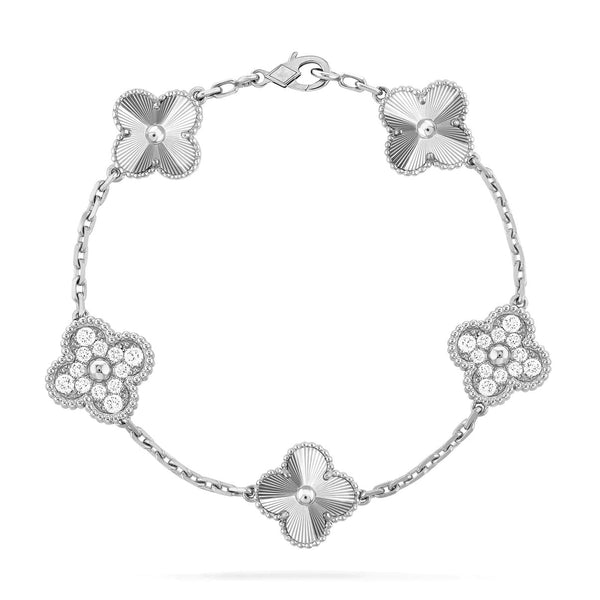 <ORIELL>CLOVER 5 MOTIF DIAMOND BRACELET