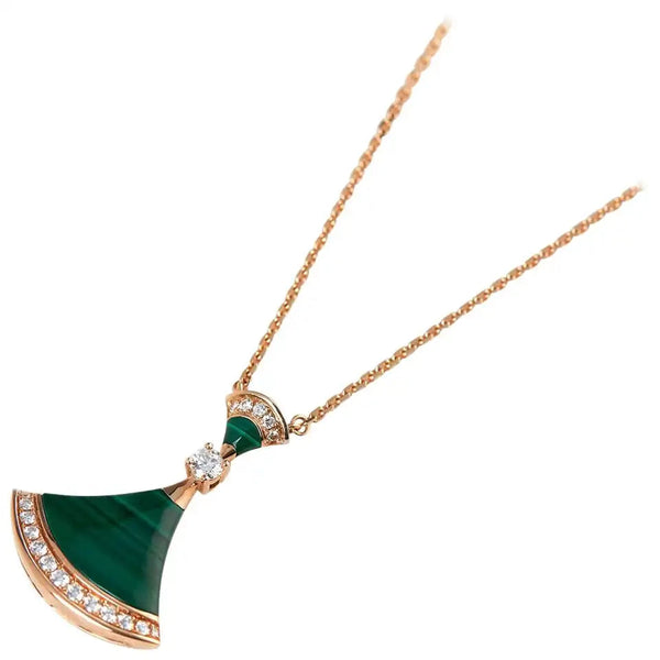 <ORIELL>DREAM NECKLACE MALACHITE DIAMOND