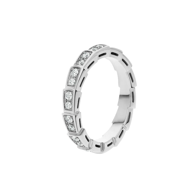 <ORIELL>SERPENTI RING SILVER DIAMOND PAVED 3MM