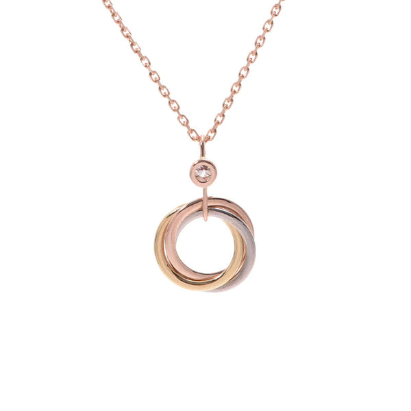 <ORIELL>TRINITY SILVER GOLD PINK GOLD NECKLACE