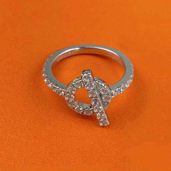 <ORIELL>ECHAPPEE RING SILVER DIAMOND