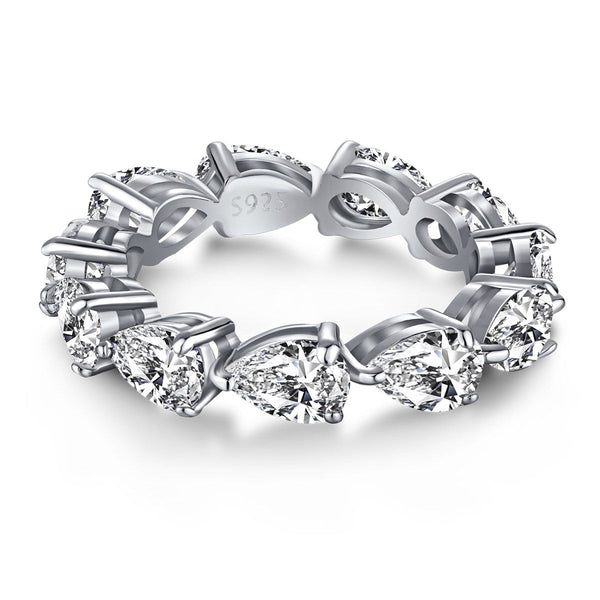 <ORIELL>Exquisite Pear Cut Tennis Ring