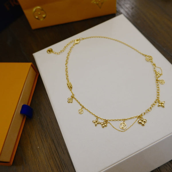 <ORIELL>BLOOMING SUPPLE NECKLACE BRASS