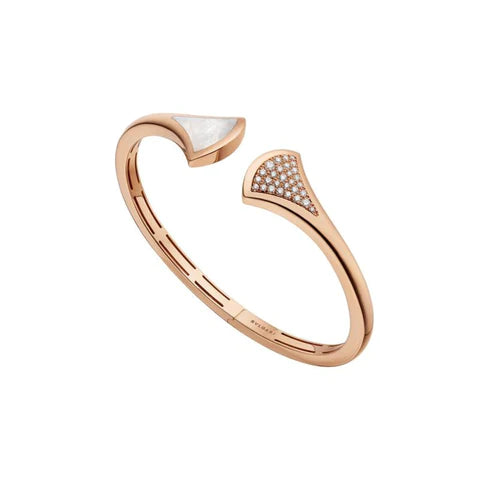 <ORIELL>DREAM BRACELET OPEN PINK GOLD MOP DIAMOND