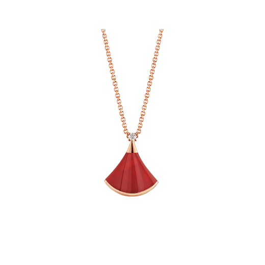 <ORIELL>DREAM NECKLACE CARNELIAN 1 DIAMOND
