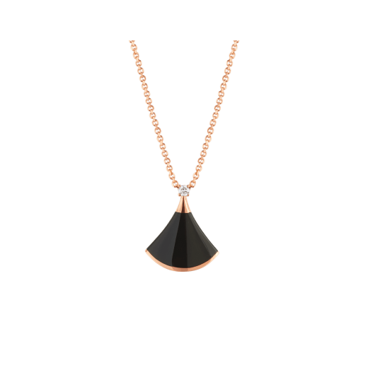 <ORIELL>DREAM NECKLACE ONYX 1 DIAMOND