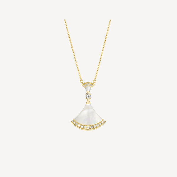 <ORIELL>DREAM NECKLACE MOP GOLD DIAMOND
