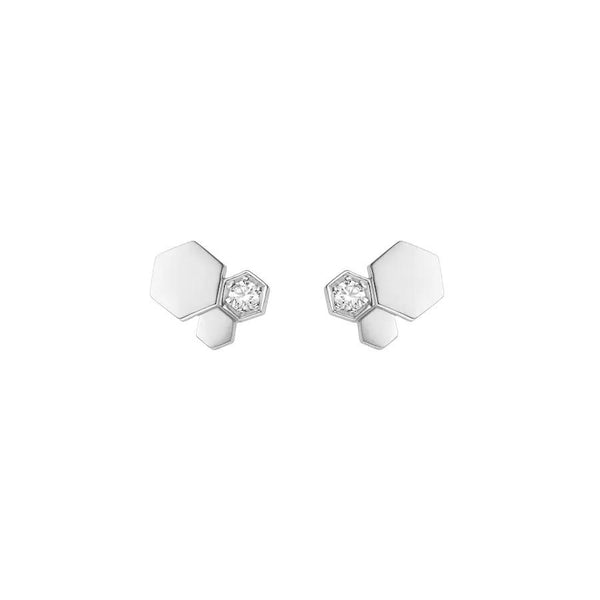<ORIELL>BEE LOVE SILVER DIAMOND EARRINGS