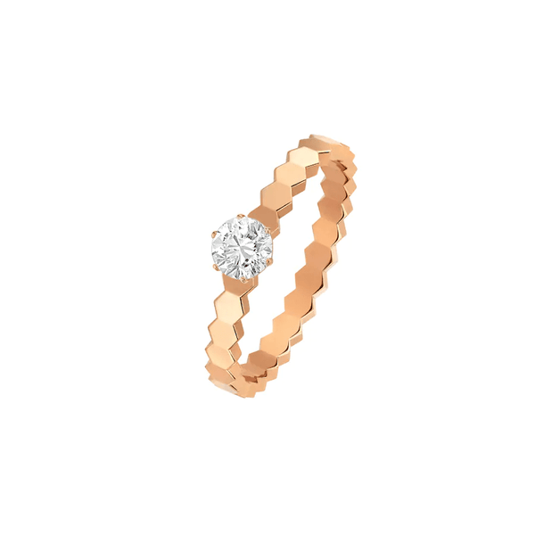 <ORIELL>BEE LOVE RING PINK GOLD 1 DIAMOND
