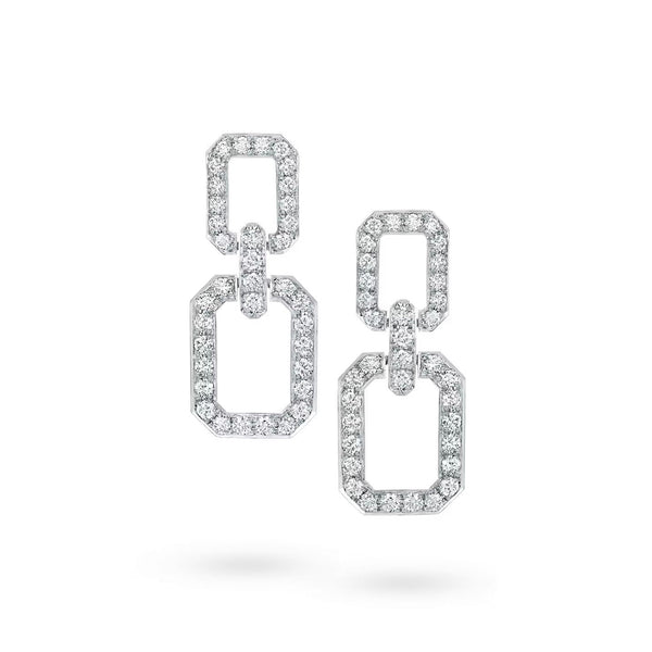 <ORIELL>LINKS MEDIUM EARRINGS DIAMOND