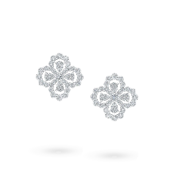 <ORIELL>LOOP EARRINGS FULL MOTIF DIAMOND 16MM