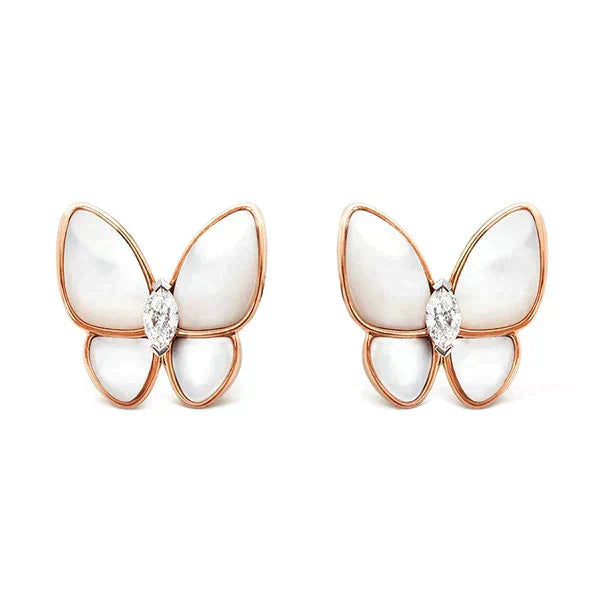 <ORIELL>BUTTERFLY MOP DIAMOND EARRINGS