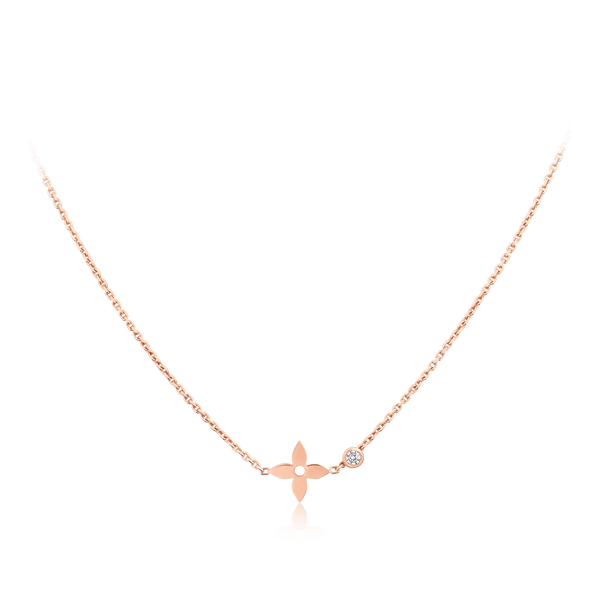 <ORIELL>BLOSSOM PENDANT PINK GOLD AND DIAMOND