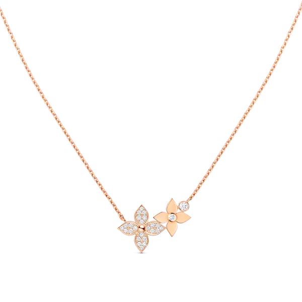 <ORIELL>STAR BLOSSOM NECKLACE PINK GOLD DIAMONDS
