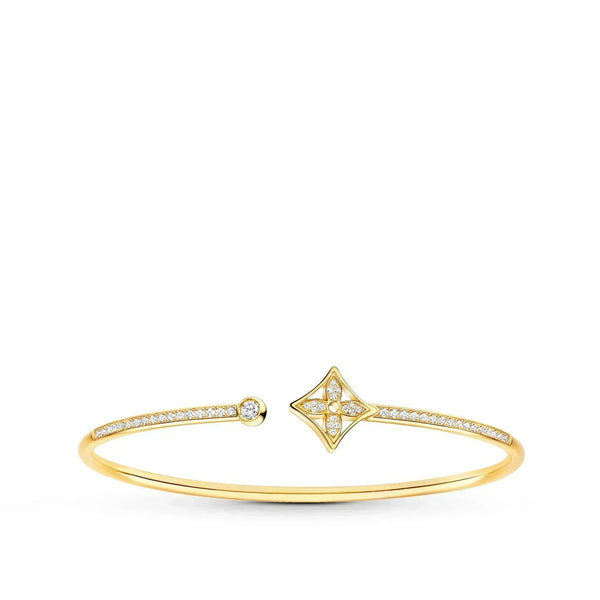 <ORIELL>IDYLLE GOLD OPEN BRACELET DIAMOND PAVED