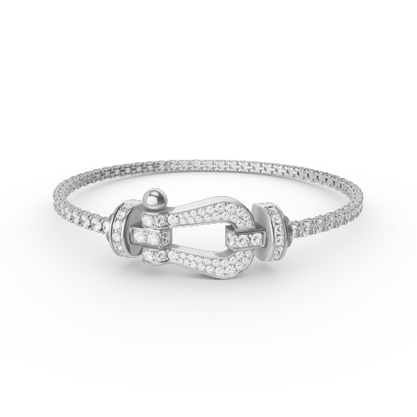 <ORIELL>FORCE  LARGE HORSESHOE FULL DIAMOND TENNIS BRACELET